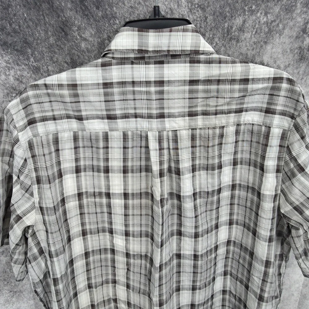 511 Tactical‎ Series Shirt Mens Medium Gray Plaid Conceal Carry Police